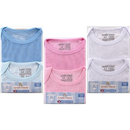 2-Pack Thermal Long Sleeve Bodysuits