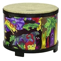 Remo Kids Percussion, Floor Tom, 10 Diameter with Mallet, Rain Forest Fabric
