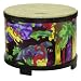 Remo Kids Percussion, Floor Tom, 10 Diameter with Mallet, Rain Forest Fabric