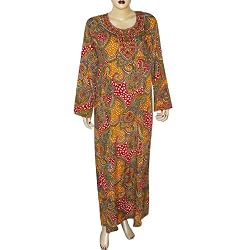 Gift for Mom Long Sleeve Viscose Kaftan Size L (kftn858)