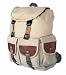 Military Inspired Stylish Backpack Canvas Day Pack Beige