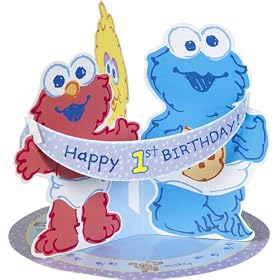 SEsame Street Beginnings Party Decor - Stand-Up Centerpiece