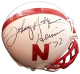 Johnny Rodgers Nebraska Cornhuskers Autographed Mini Helmet with Heisman 72 Inscription