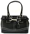 Coach Leather Hamptons Carryall Bag Purse Black F 13084-100% Authentic Guaranteed with Coach Tissue Paper & Box Available