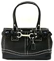 AUTHENTIC COACH HAMPTONS LEATHER CARRYALL F 13084 - Black
