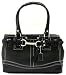 Coach Leather Hamptons Carryall Bag Purse Black F 13084-100% Authentic Guaranteed with Coach Tissue Paper & Box Available