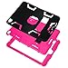 IPAD AIR 2 CASE, E LV iPad Air 2 Case Cover, Hybrid Dual Layer Armor Defender Protective Case Cover with 1 Black Stylus for iPad Air 2 -[BLACK/HOT PINK]