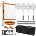 GSE Games & Sports Expert Portable Badminton Volleyball Set. Including Volleyball/Badminton Net System and Accessories. (Professional Badminton Set)