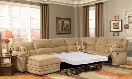 Sectional Recliner Sofa with Sleeper Beige Microfiber 51aL9kyoieL Sectional Recliner Sofa with Sleeper Beige Microfiber
