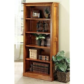 Hamilton 5 - shelf Bookcase, STNDRD 5-SHELF, HONEY OAK