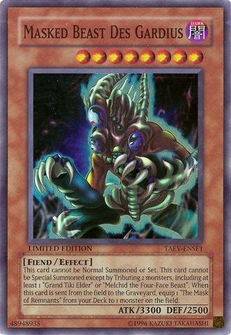Yu-Gi-Oh! - Masked Beast Des Gardius (TAEV-ENSE1) - Tactical Evolution: Special Edition Promos - Promo Edition - Super Rare