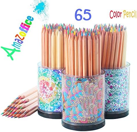 Amazoffice 65-color Colored Pencils/ Drawing Pencils for Artist Sketch/Coloring Book