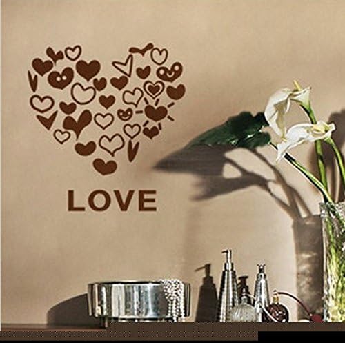 Homefulcomely PVC Wall Stickers English patchwork confession of love LOVE romantic couples bedroom home decorative landscaping bedside postedWallpaper44 cm x 40 cm
