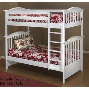 Orbelle Twin Over Twin Bunk Bed, White