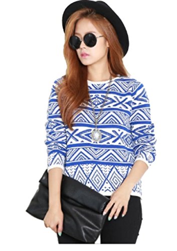 レディース　ヴィンテージ風エスニック柄が人気の長袖カットソーです　春のトップスのおしゃれに　気軽にきれます　外出・旅行のアイテム　選べる3サイズ：S M L　『限定・巾着袋付き』