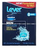 Lever 2000 / Vaseline Men's Skin Hydrating Body & Face Bar, 8 count (Pack of 3)