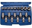 Bit-Einsatz / Steckschl�ssel Set E-Profil / T-Profil, 12,5 (1/2), 19-tlg.