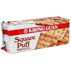 Khong Guan Square Puff Biscuits, 7.05-Ounce Pack (Pack of 24)
