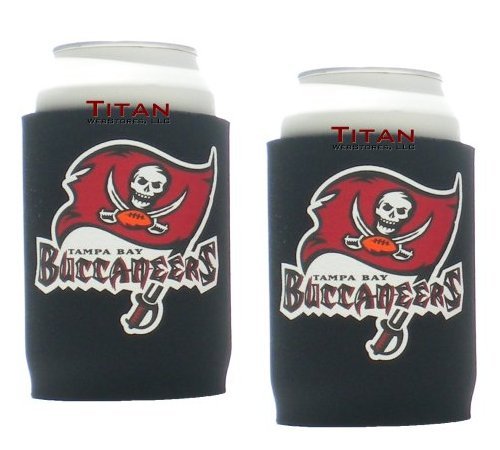 Tampa Bay Buccaneers Can Koozies | NFL Neoprene Can Holders - Set of 2