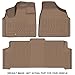 Husky Liners Weatherbeater Floor Mats | Fits 2008-2012 Honda Accord 4 Door | Front & 2nd Row, 3-pc Tan - 98403