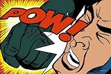 POW! Roy Lichtenstein Canvas Art Print: Framed Art Prints Wall Art. 60 x 40