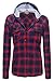 Luna Flower Women's Long Sleeve Button Front Plaid Flannel Shirts.