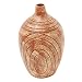 EXP Handmade Mottled Salmon Terracotta Cask Vase With Line Etchings