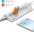 Sentey Aluminium 10 Ports USB 3.0 Hub with 3 Charging Ports 1x2.1a 2x1.0a 7-port Usb Hub 3.0 and 3-charging Ports Hub Usb Mac Style Portable or Desktop - Imac, Macbook Air, Macbook Pro, Macbook Pro , Macbook Air and Mac Mini or Any Pc or Notebooks Ultrabooks Windows 8 Tablets , Android Tablet with Usb or Microsoft Surface or Any Other Brand - Add Additional USB 3.0 Port Without Sacrifice Speed - Mini Hub - Free Transport Pouch Included Ls-6141