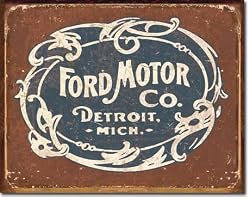 Ford - Historic Logo Metal Tin Sign 16" X 12.5"