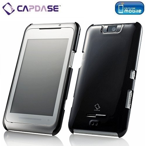 CAPDASE docomo T-01A / SoftBank X02T / Toshiba TG01 Karapace Protective Case with ScreenGuard, Polishe Black 2nd Edition プロテクティブ ハードリアカバー （クリスタル・クリアー 液晶保護シート 付き） ポリッシュ・ブラック 改良版 KPTBTG01-0101