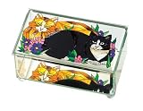 Cats Glass Trinket Box