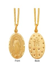Gold/Sterling Silver Miraculous Medal on 18 inch chain