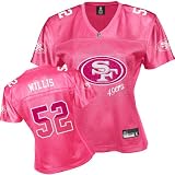 Reebok San Francisco 49ers Patrick Willis Women's Pink Fem Fan Jersey Large