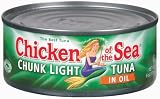 CHUNK LIGHT TUNA IN OIL, 24 pack of 6 oz cans