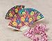 Tropical Hibiscus Print Folding Fans 10 (1 dz)
