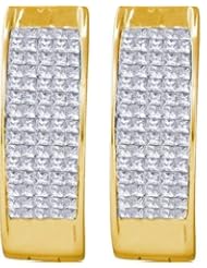 1.00CTW DIAMOND INVISIBLE HOOPS