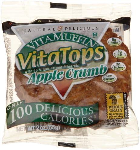 Vitalicious VitaMuffin VitaTops, Apple Crumb, 2-Ounce Packages (Pack of 24)