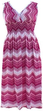 Fashion@Dasksell Women's Multicolor Printed Casual Trendy Spring Summer Maxi Dress (1X, Rose)