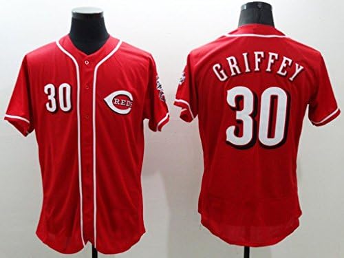 Cincinnati reds Men's #30 Ken Griffey Jr Baseball Alternate Jersey Red L
