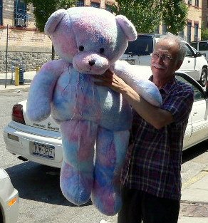 51aLy mkFXL GIANT 48 SOFT STUFED TEDDY BEAR   COLOR: RAINBOW   Absolutely Squishy Soft