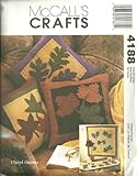 IMAGE OF Mccall's Crafts Sewing Pattern 4188. Fall Designs for Pillows; Wall Hanging; Table Runner.