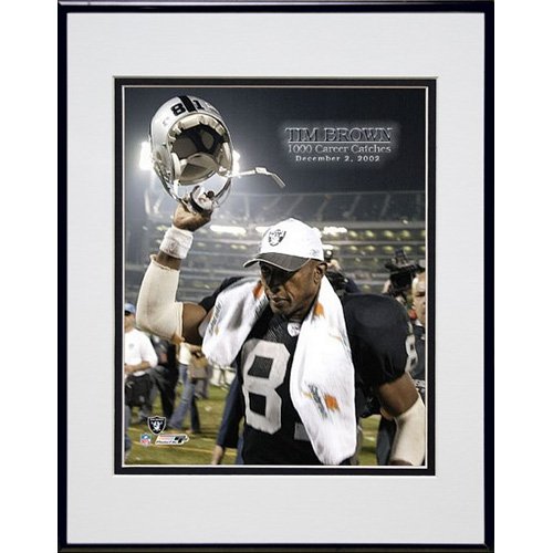 Photo File Oakland Raiders Tim Brown 1000 Career Catch Framed Photo