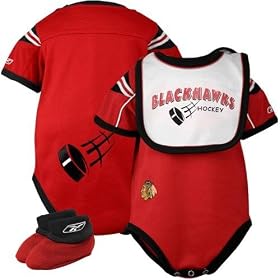 chicago blackhawks clothing creeper bib booties