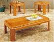 3 Piece Occasional Table Set in Oak Finish By Coaster Furniture