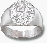 Texas Longhorns Oval Seal Men's Ring Size 10 - Sterling Silver Jewelry