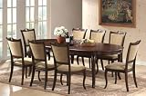 9pc Dining Table & Chairs Set Walnut Finish