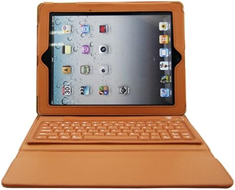 Bluetooth Keyboard Case,Superbpag(TM) 3.0 Wireless Bluetooth Keyboard Case Cover PU and Waterproof Silicone Keyboard for iPad2 iPad3 iPad4 (Brown)