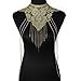 KeyZone Popular Women Charms Lace Hollow Flower Collar Body Chains Grateful Necklace Jewelry Set Golden