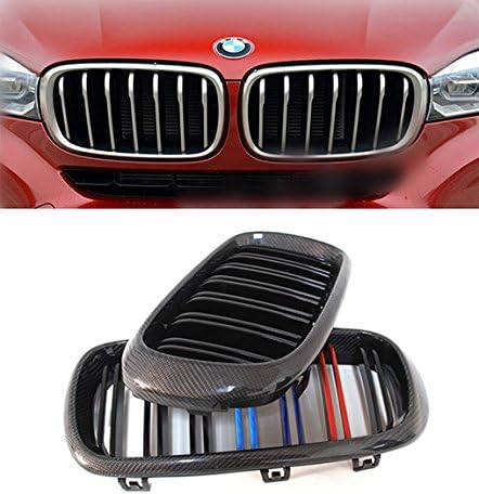BMW X5 F15 X6 F16 X5M F85 X6M F86 2014-UP Carbon Fiber Front Grille Tri Color BMW Tuning Grill