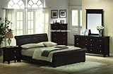 4pcs Queen Size Bedroom Set - Espresso Finish